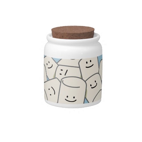 Happy Marshmallow buddies sticky puff sweet friend Candy Jar