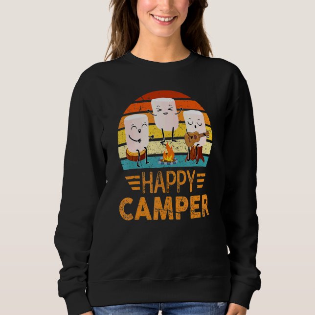 Happy Marshmallow Camper Cute For Kids Women Men Sweatshirt (Front)