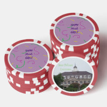 Happy Marti Gras Poker Chip