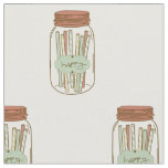 Happy mason jar and straws fabric