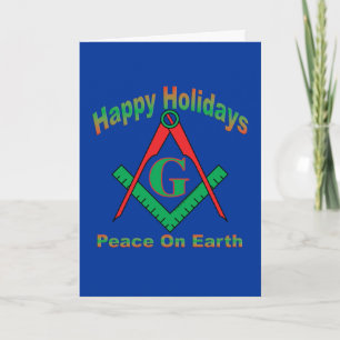 Happy Masonic Holidays Holiday Card