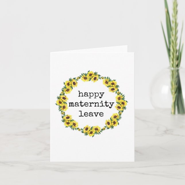Happy Maternity Leave, Floral Card (Front)