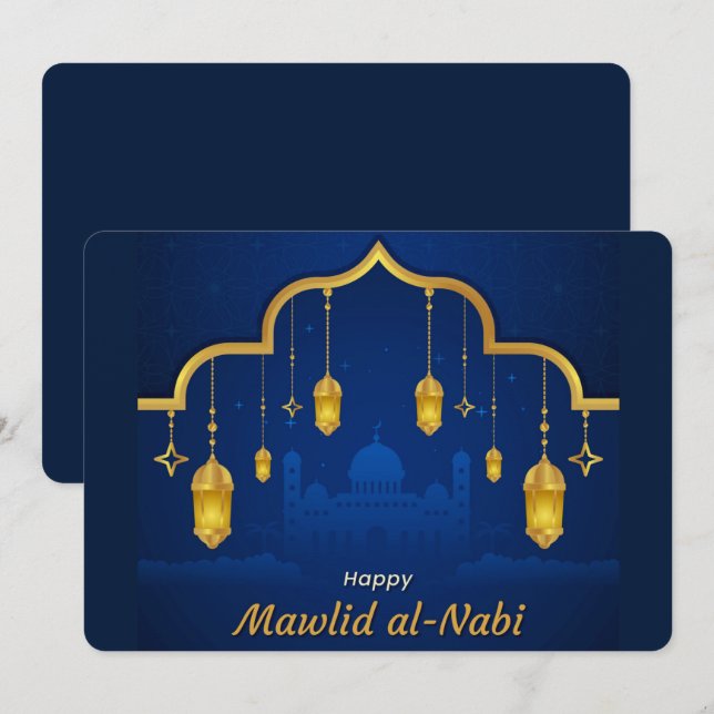 Happy Mawlid al-Nabi Holiday Card (Front/Back)