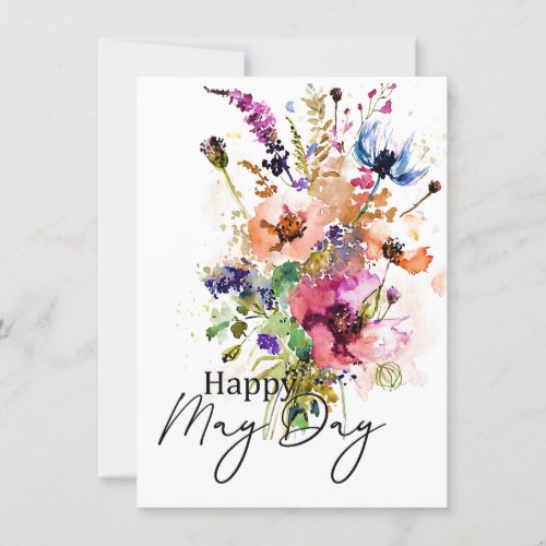 Happy May Day custom floral Card
