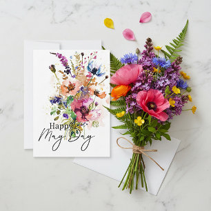 Happy May Day custom floral Card
