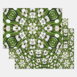 Happy May lily pattern Wrapping Paper Sheets