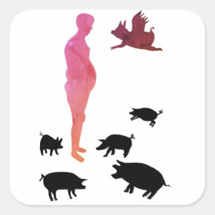 Happy Meal Vegeterian Stickers Animal Friendly