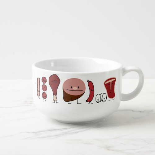 Happy Meat Family Soup Mug