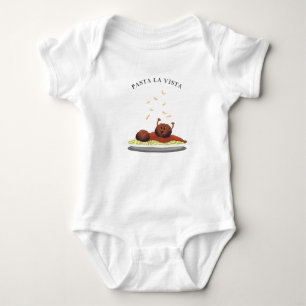 Happy Meatball "Pasta La Vista!" Baby Bodysuit