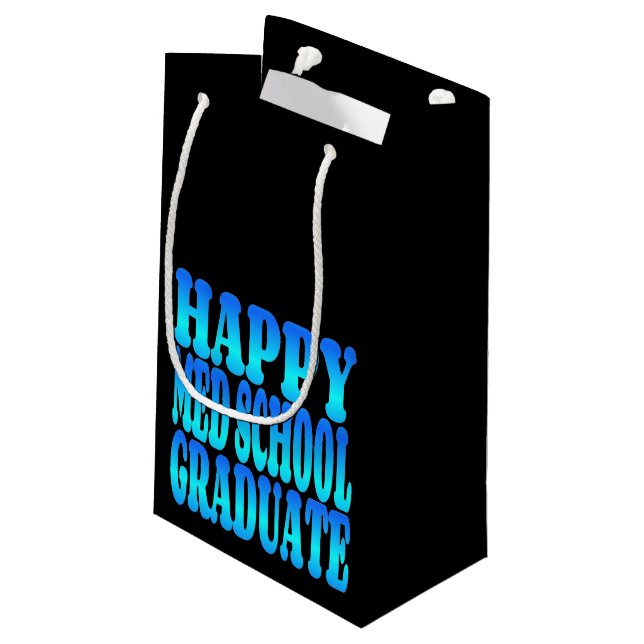 Happy Med School Graduate Small Gift Bag (Back Angled)