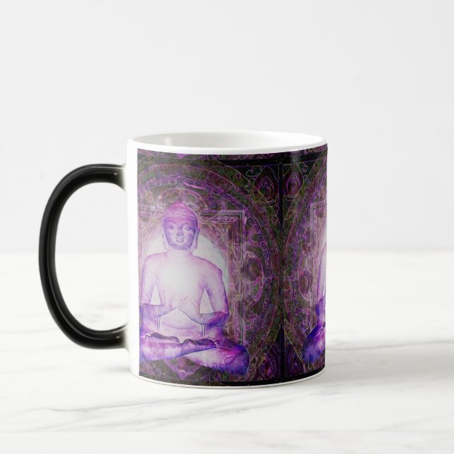 Happy Meditating Buddha Color Morph Mug (Left)