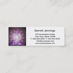 Happy Meditating Buddha Mini Business Card