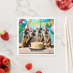 Happy Meerkat Birthday, Napkins