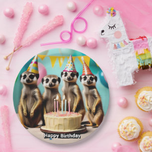 Happy Meerkat Birthday, Paper Plates