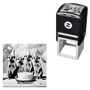 Happy Meerkat Birthday,  Self-inking Stamp