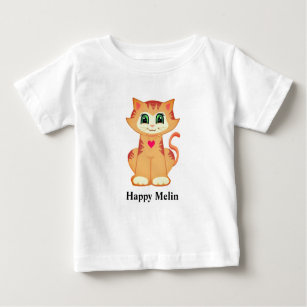 Happy Melin Ginger Kitty Cat Baby T-Shirt