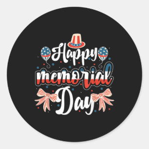 Happy Memorial Day _1 Classic Round Sticker