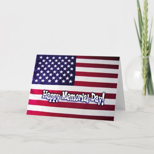 Happy Memorial Day _ American Flag Card