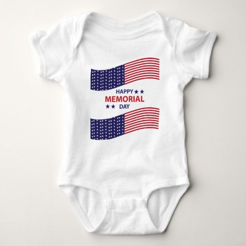 Happy Memorial Day    Baby Bodysuit