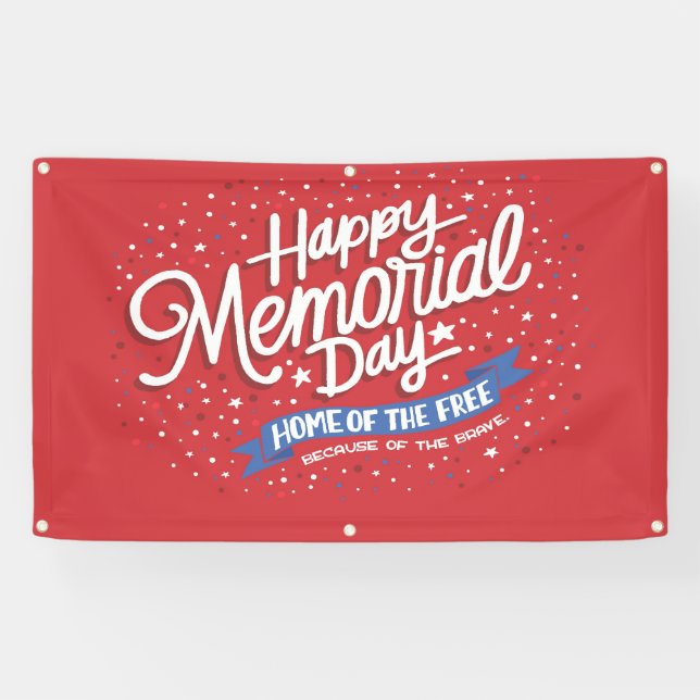 Happy Memorial Day Banner (Horizontal)