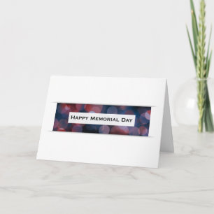 Happy Memorial Day (bokeh) Letterpress Thank You Card
