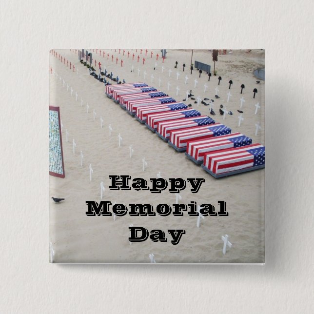 HAPPY MEMORIAL DAY   BUTTON (Front)