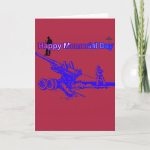 Happy memorial day crimson card