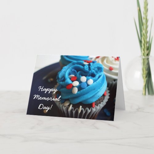 Happy Memorial day cupcakes greeting card