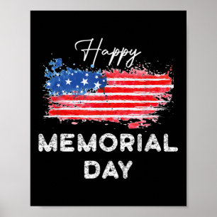Happy Memorial Day Elegant Design  Poster