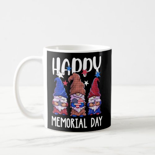 Happy Memorial Day Gnome Usa Flag American Patriot Coffee Mug