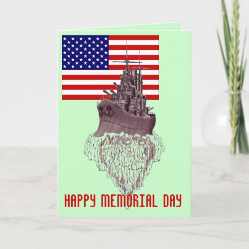 Happy Memorial day greeting card design