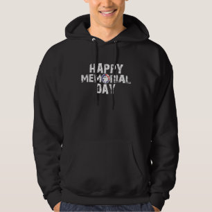 Happy Memorial Day Honor Eagle American Flag Hoodie