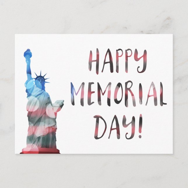 Happy Memorial Day (liberty bokeh) Postcard (Front)