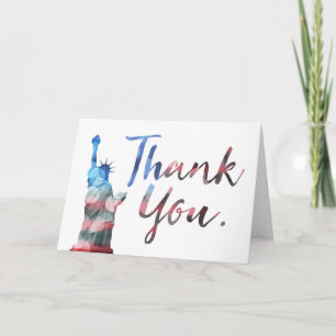 Happy Memorial Day (liberty thank you) Letterpress Thank You Card