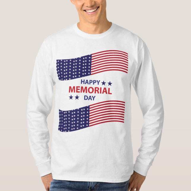 Happy Memorial Day  Long Sleeve T-Shirt (Front)