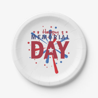 Happy Memorial Day Paper Plates