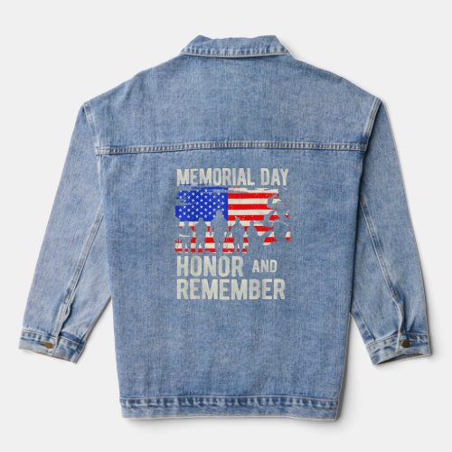 Happy Memorial Day Patriot Gift Patriotic Lover  Denim Jacket