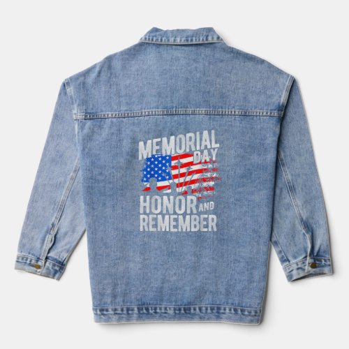 Happy Memorial Day Patriot Gift Patriotic Memorial Denim Jacket