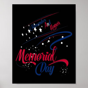 Happy Memorial Day Remember And Honor Soldiers  Poster