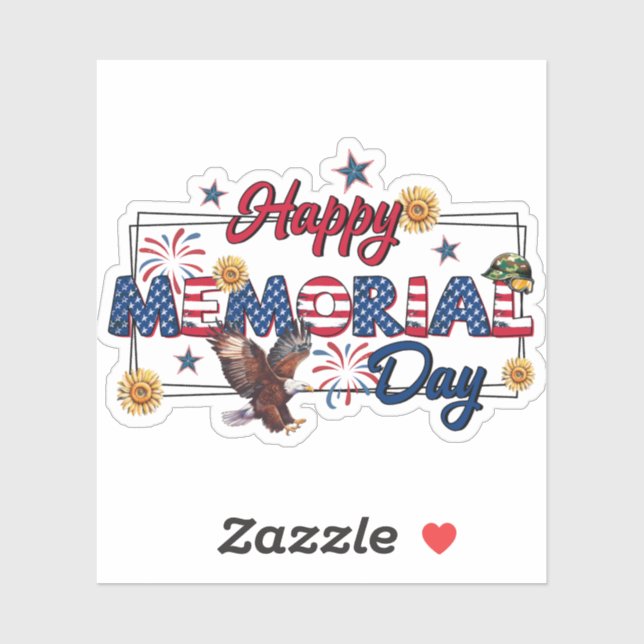 Happy Memorial Day Sticker (Sheet)