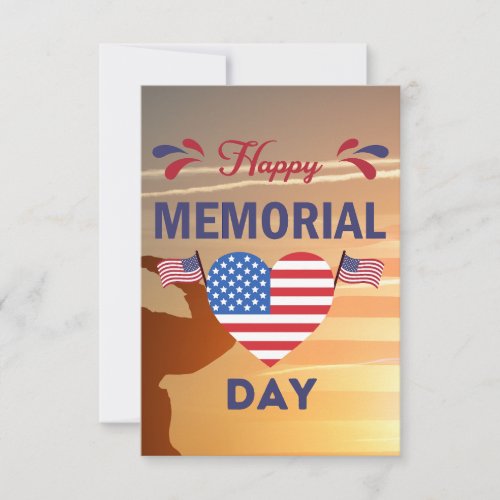 Happy Memorial Day Thank You Card