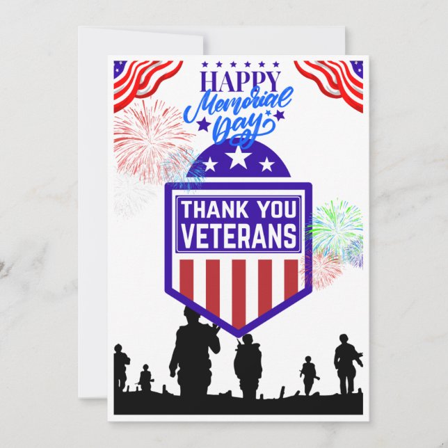 Happy Memorial Day Thank You Card! (Front)