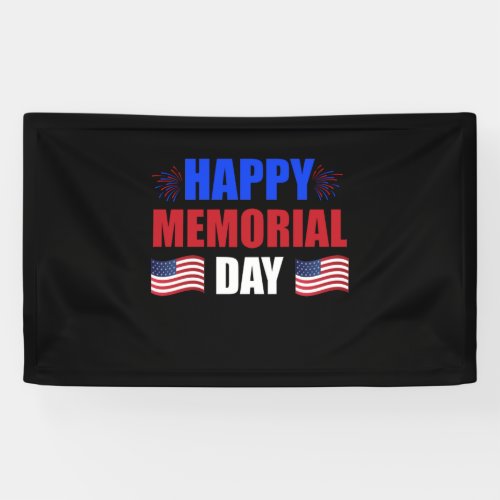 Happy Memorial Day USA Flag American Patriotic Banner