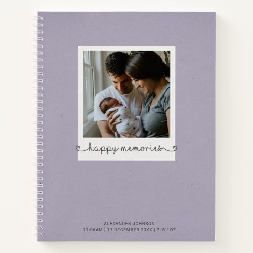 Happy Memories Baby Memory Book Keepsake Journal
