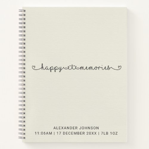 Happy Memories Baby Memory Book Keepsake Journal