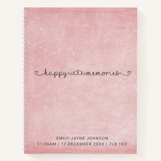 Happy Memories Baby Memory Book Keepsake Journal (Front)