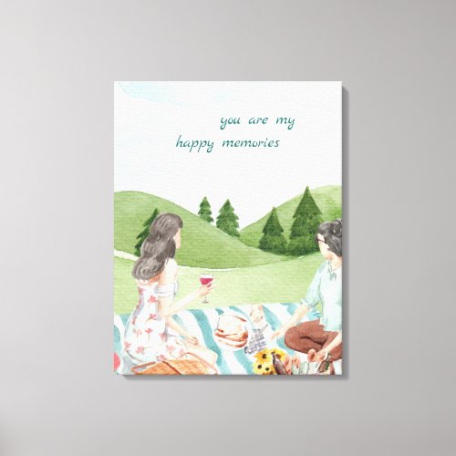 Happy memories design canva art canvas print