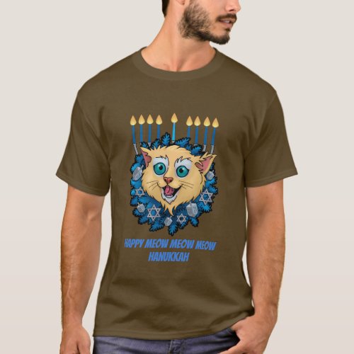 Happy Meow Hanukkah T_Shirt