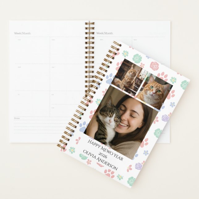 Happy Meow Year 2026 Custom Photo Pet Lover  Planner (Display)