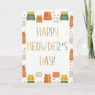 Happy Meowder's Day Cat Mom Cute Mother's Day Card